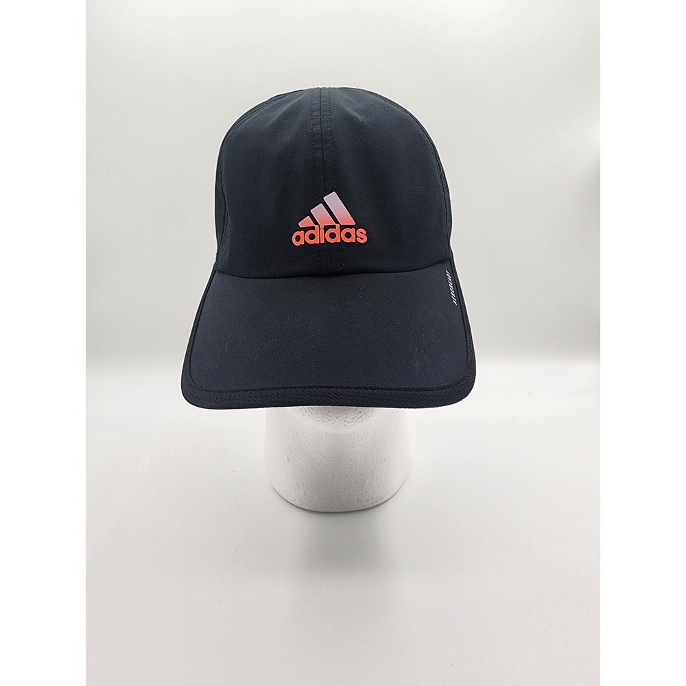 Unisex Adidas black baseball cap hat‎ 3 stripes pink adjustable back